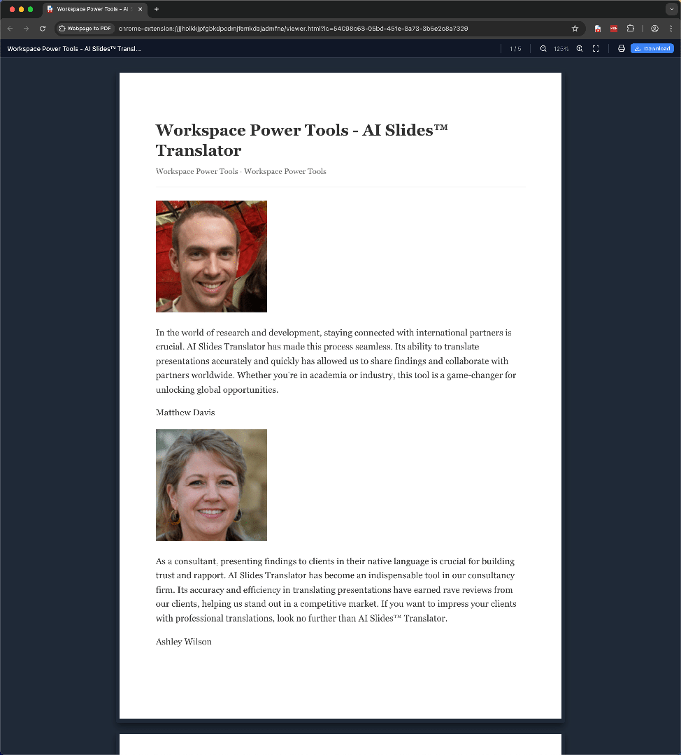 Modo de extracción de artículo de Webpage to PDF con resaltado de código